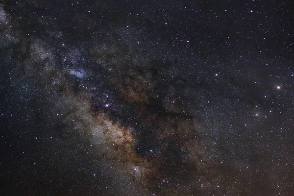 Close-up da Via Láctea Galaxy, Fotografia de longa exposição, com gra — Fotografia de Stock