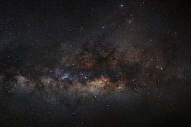Close-up of Milky Way Galaxy, Long exposure photograph, with gra clipart