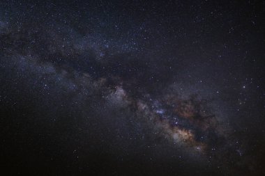 Milky Way galaxy, Long exposure photograph, with grain. clipart