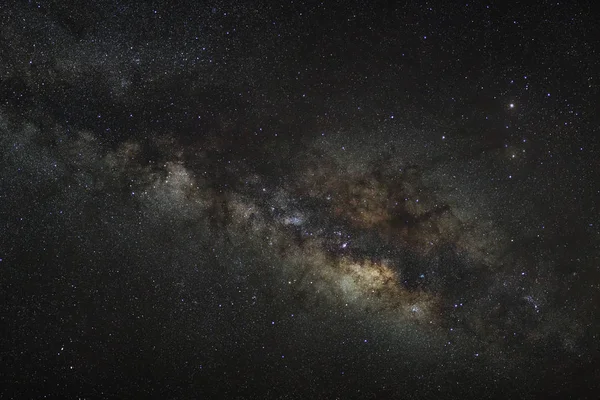 Close-up Via Láctea galáxia, Fotografia de longa exposição, com grãos — Fotografia de Stock