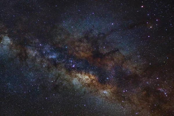 Nahaufnahme einer Milchstraßengalaxie mit Sternen und Weltraumstaub — Stockfoto