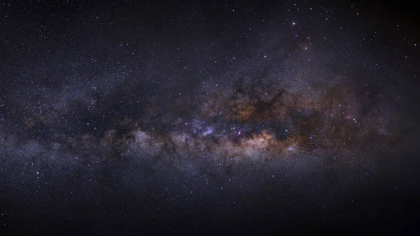 Panorama Via Láctea galáxia em um céu noturno, exposição longa photogra — Fotografia de Stock