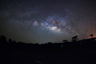 bir gece gökyüzü, uzun pozlama fotoğraf, zekâ güzel milkyway