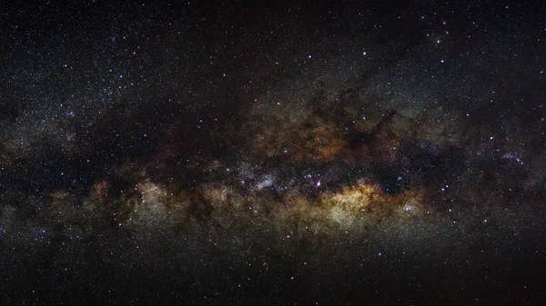 Panorama Via Láctea galáxia em um céu noturno, fotograh exposição longa — Fotografia de Stock