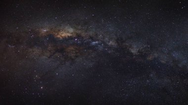 Panorama Samanyolu Gökadası, uzun pozlama fotoğraf, tahıl ile.