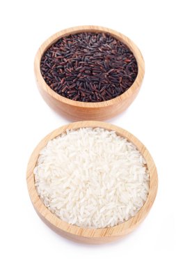 Basmati pirinç ve pirinç berry ahşap yay