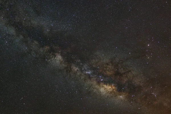 Close-up Via Láctea galáxia com estrelas e poeira espacial no universo — Fotografia de Stock