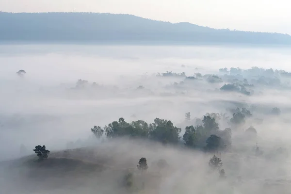 Nebel im khao takhian ngo Aussichtspunkt bei khao-kho phetchabun, Thailand — Stockfoto