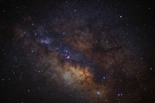 Galaxia de la Vía Láctea, Fotografía de larga exposición, con grano — Foto de Stock