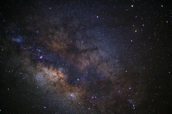 Galaxia de la Vía Láctea, Fotografía de larga exposición, con grano. — Foto de Stock