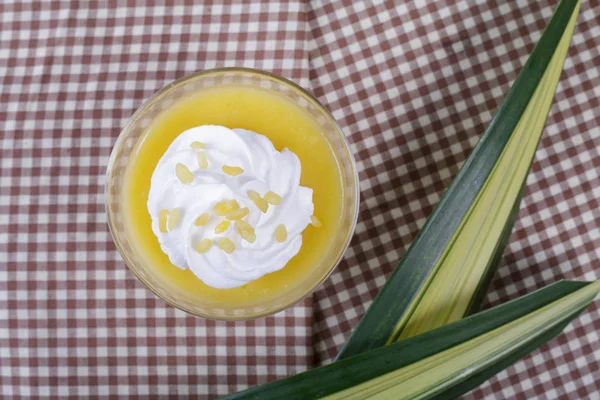 Budino di mango, dessert tailandese — Foto Stock