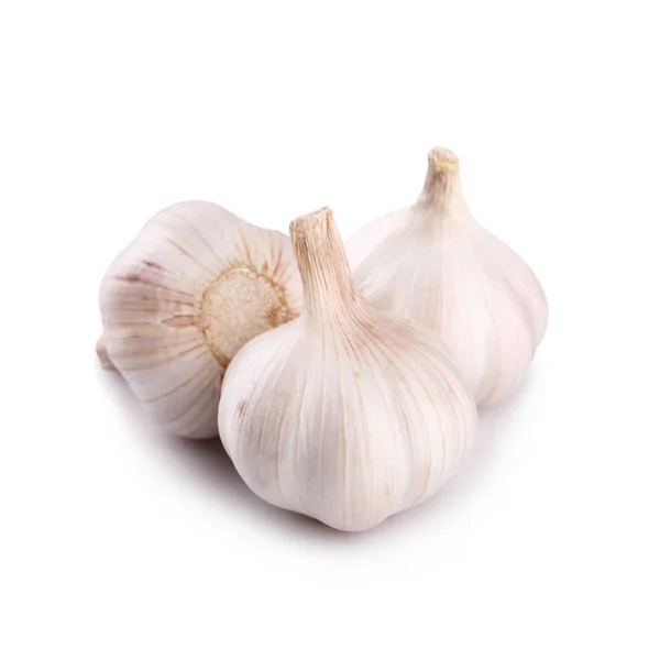 Frischer Knoblauch isoliert auf weißem Hintergrund — Stockfoto