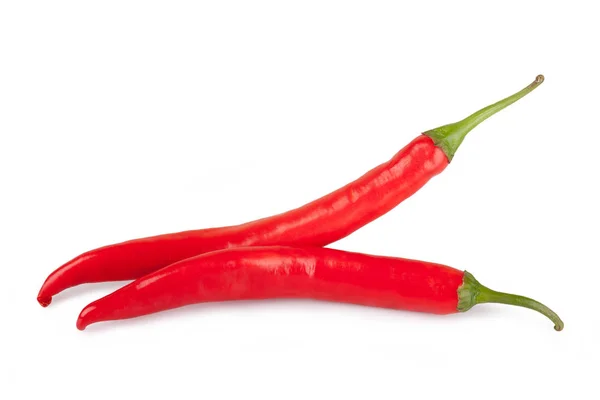 Red chili or chilli cayenne pepper isolated on white background — Stock Photo, Image