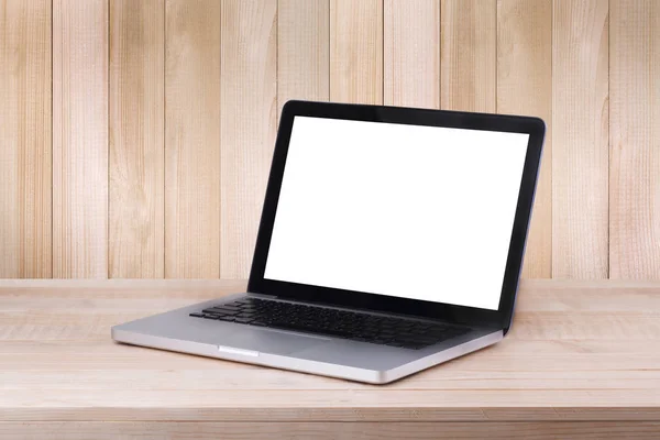 Vorderseite des Laptops ist auf der Vorderseite des Laptops ist o — Stockfoto