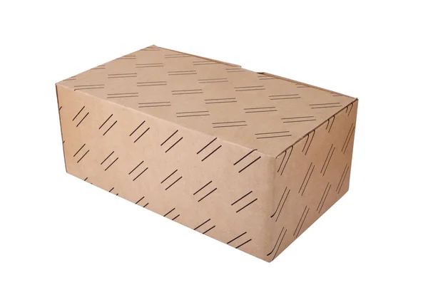Cardboard box isolated on a white background — Stock Photo, Image