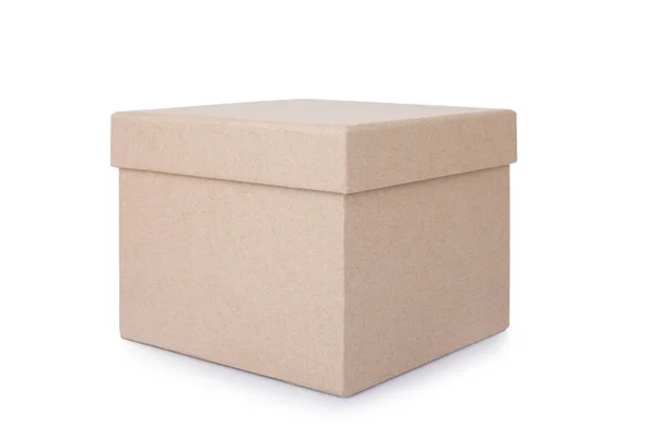 Kartonowe pudełko izolowane na białym tle — Zdjęcie stockowe