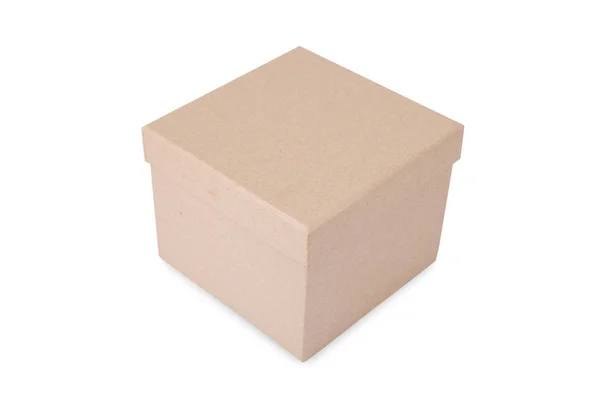 Cardboard box isolated on a white background — Stock Photo, Image