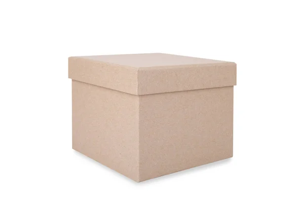 Cardboard box isolated on a white background — Stock Photo, Image