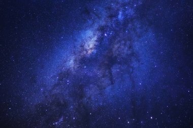 Samanyolu yıldız ve evrenin uzay tozu ile yakın çekim