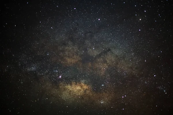 Close-up Via Láctea galáxia com estrelas e poeira espacial no universo — Fotografia de Stock