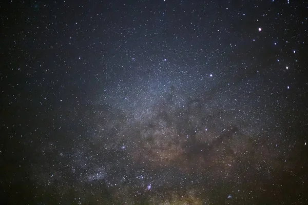 Gros plan de la Voie lactée Galaxie, Photographie longue exposition, avec grain — Photo