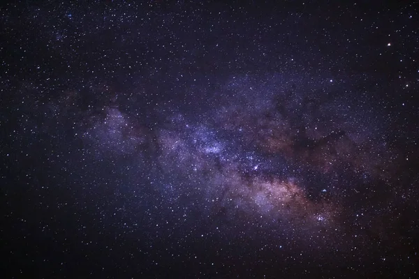 天の川銀河、長時間露光写真は、穀物のクローズ アップ — ストック写真