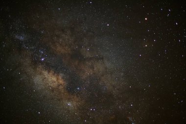 Samanyolu yıldız ve BM alanı toz ile yakın çekim