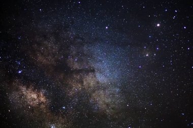 Samanyolu kadar uzun pozlama photograph.with tahıl kapatın