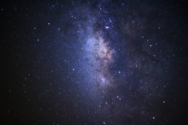 Închide galaxia Calea Lactee. Fotografie cu expunere lunga. Cu cereale — Fotografie, imagine de stoc