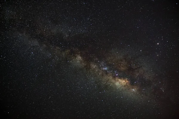 Mjölkaktig väg galax, Lång exponering fotografi, med korn — Stockfoto