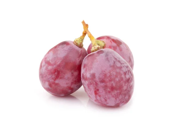 Красный виноград изолировать на белом — стоковое фото