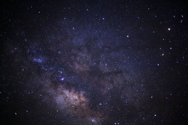 Samanyolu, phitsanulok Tayland. Uzun pozlama fotoğraf