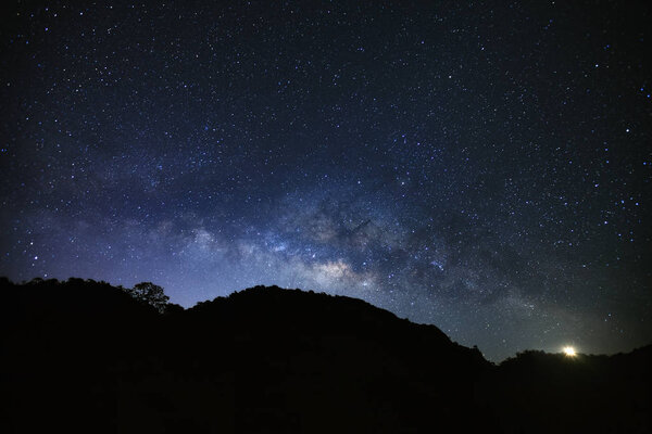 Milky way galaxy at Doi Luang Chiang Dao mountain, Long exposure

