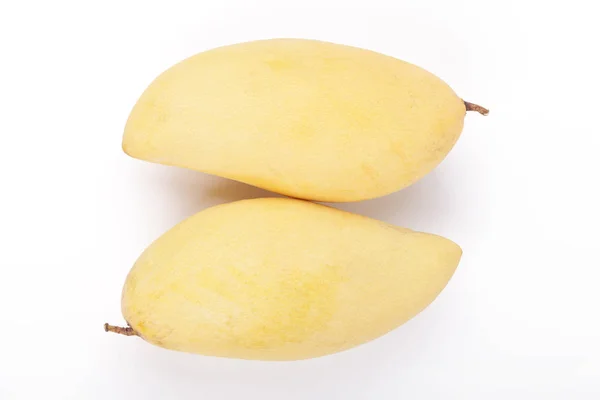 白い背景の上の黄色のマンゴー フルーツ — ストック写真