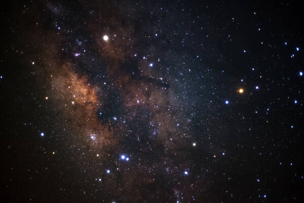 The center of the milky way galaxy,Long exposure photograph, wit