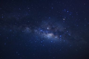 Samanyolu. Uzun pozlama fotoğraf. Tahıl ile