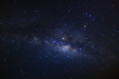 Samanyolu. Uzun pozlama fotoğraf. Tahıl ile