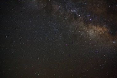 Kainatta yıldızlar ve uzay tozuyla Samanyolu Galaksisi