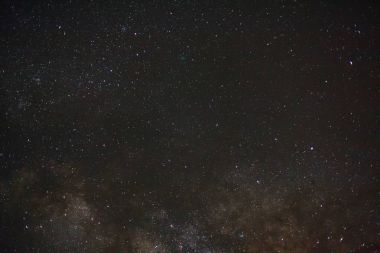 Kainatta yıldızlar ve uzay tozuyla Samanyolu Galaksisi