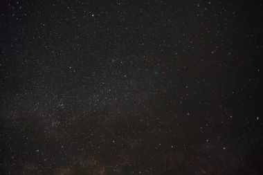 Kainatta yıldızlar ve uzay tozuyla Samanyolu Galaksisi