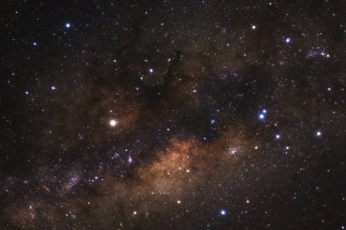 Samanyolu yıldız ve BM alanı toz ile yakın çekim