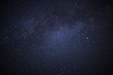 Samanyolu yıldız ve boşluk toz evrende, uzun