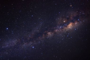 Kainatta yıldızlar ve uzay tozuyla Samanyolu Galaksisi