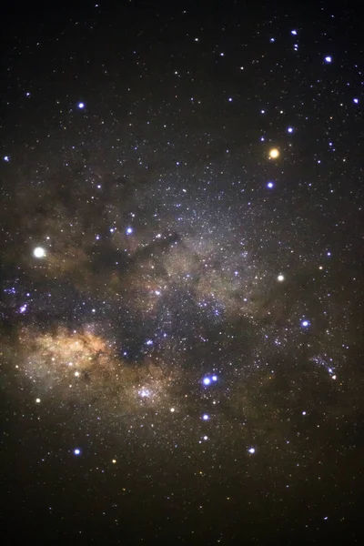 Close up of Milky way galaxy. Long exposure photograph.With grai