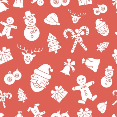 Noel tatili arka planı - Grafik tasarımı için vektörsüz kalıplar katı kış süslemeleri