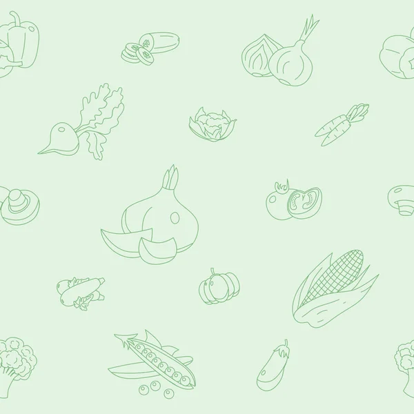 Овощной Фон Вегетарианская Вегетарианская Еда Здоровое Питание Графического Дизайна — стоковый вектор