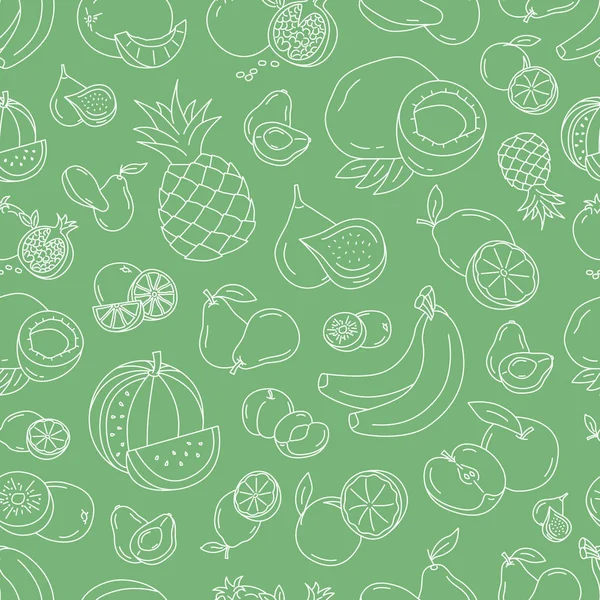 Фруктовый Фон Вегетарианская Вегетарианская Еда Графического Дизайна — стоковый вектор
