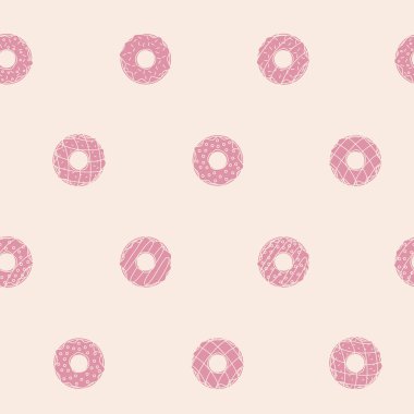 Tatlı çörekler arka planı - Şekilsiz vektör desenli katı tatlı siluetleri ve grafik tasarım için lezzetli hamur işleri