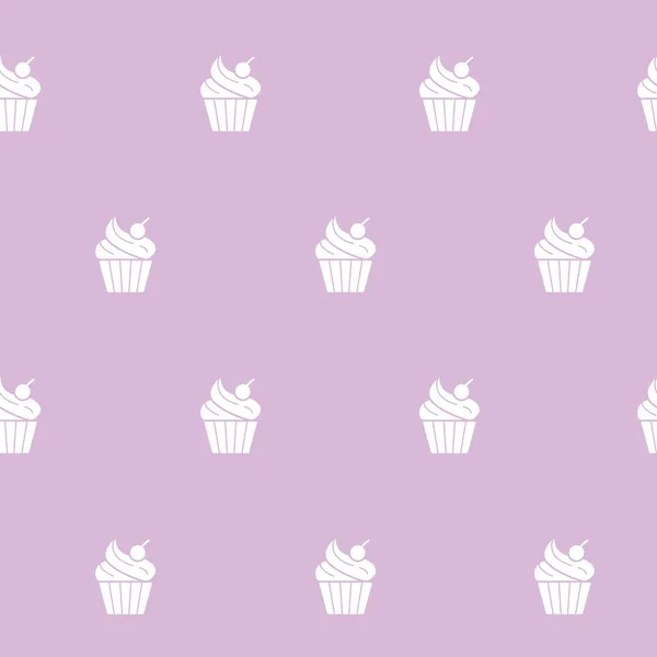 Папір Упаковки Безшовний Візерунок Торта Кексу Мафіну Векторного Графічного Дизайну — стоковий вектор