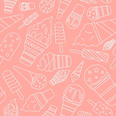 Dondurma arkaplanı - Grafik tasarımı için soğuk tatlı kalıbının vektörsüz kalıbı